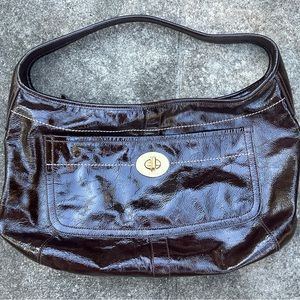 COACH Ergo Brown Patent
Leather Hobo Shoulder Tote
Purse Bag Large K0793 11469